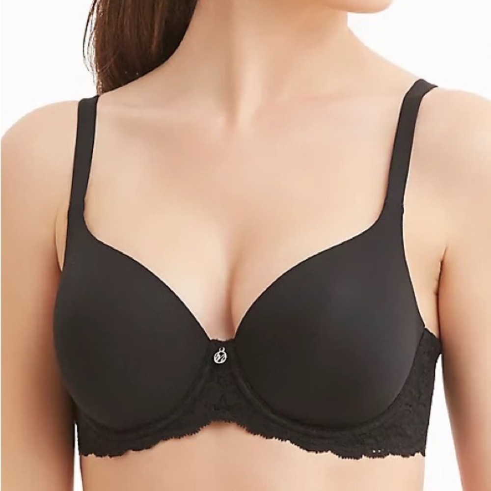 Montelle Essentials Pure Plus Full Cup T-Shirt Bra 9320 SIZE: 32H COLOR: Black